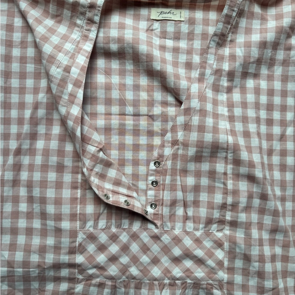Organic Cotton Pink Gingham Caftan Dress by Pehr - Picture 6 of 11